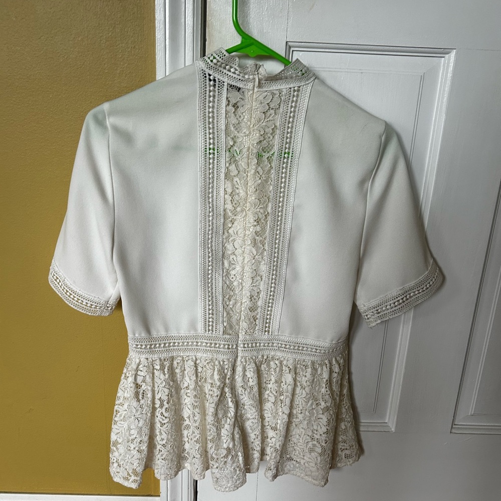 Stylish Cream Lace Top